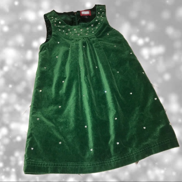 emerald green children's dress